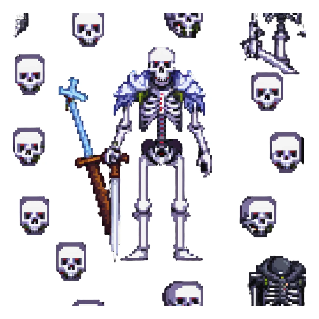 undead necromancer overlord with army of skeletons sticker
