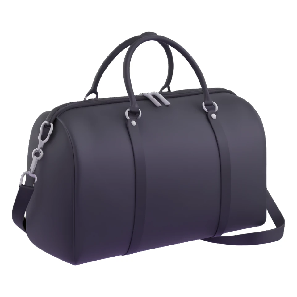 all black duffle bag with black strap sticker