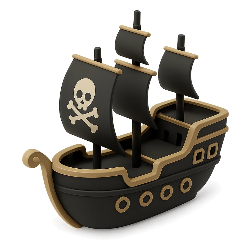 pirate ship sticker