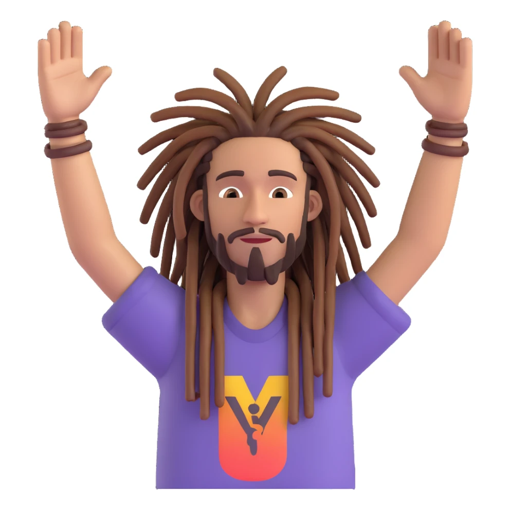 A rasta man bigging up di whole world 🌍🔥🤲🏾, reggae vibes 🎶, love and unity ✨💛💚❤️, every nation stand strong 🇯🇲🌐👑. sticker