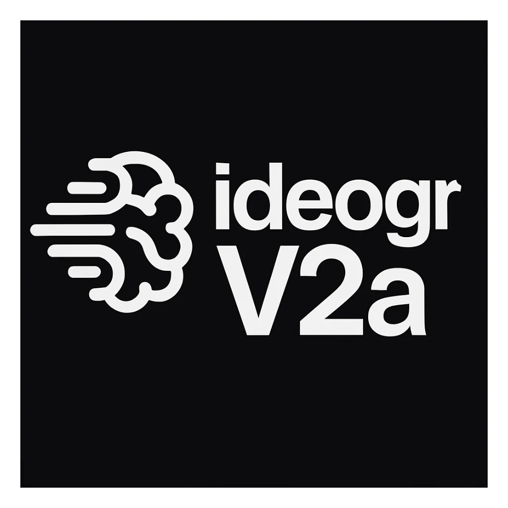 recreate this logo with text of "ideogram V2a", MAKE IT FIT IN SQAURE  sticker