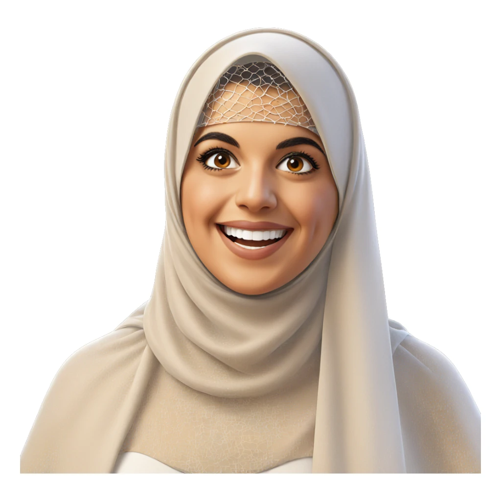 smiling girl in veil sticker