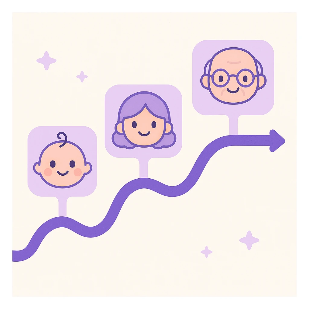 "Timeline", "history" no text, with the colors: Primary Purple:  #8B5CF6
  Light Purple:    #A78BFA sticker