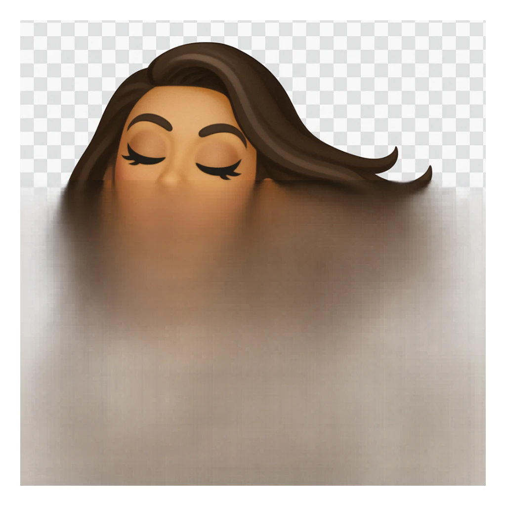 slay emoji, flipping hair, confident and glamorous, no background sticker
