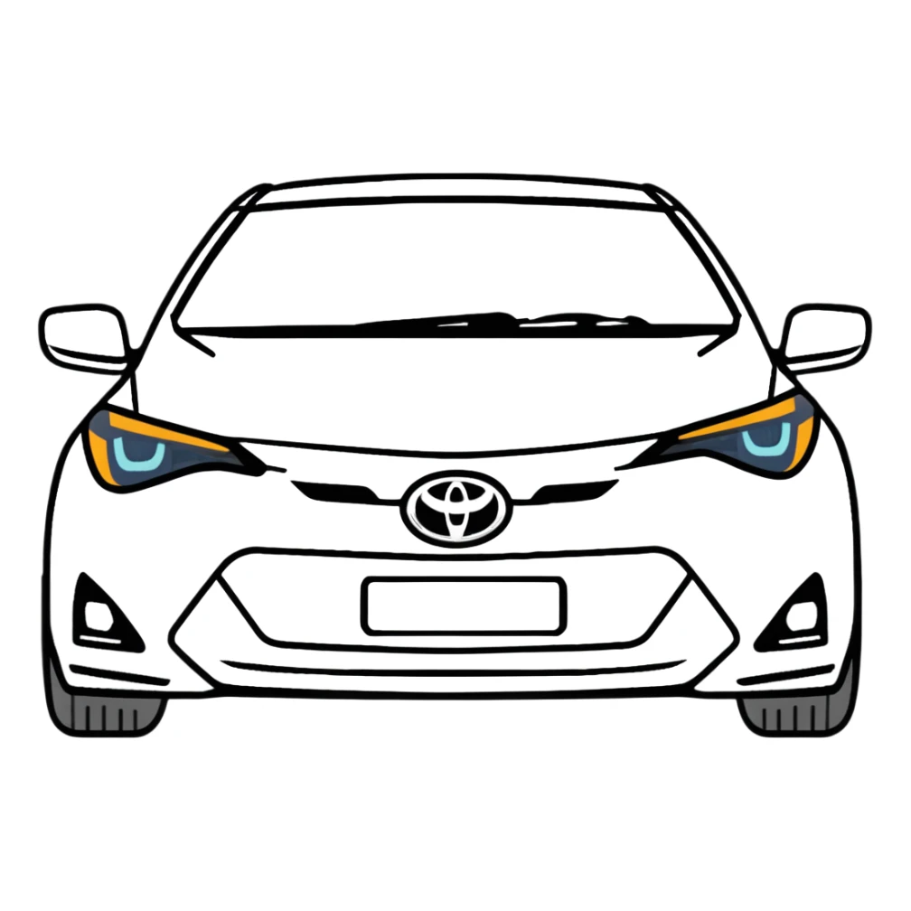 Modern Toyota Corolla car sticker