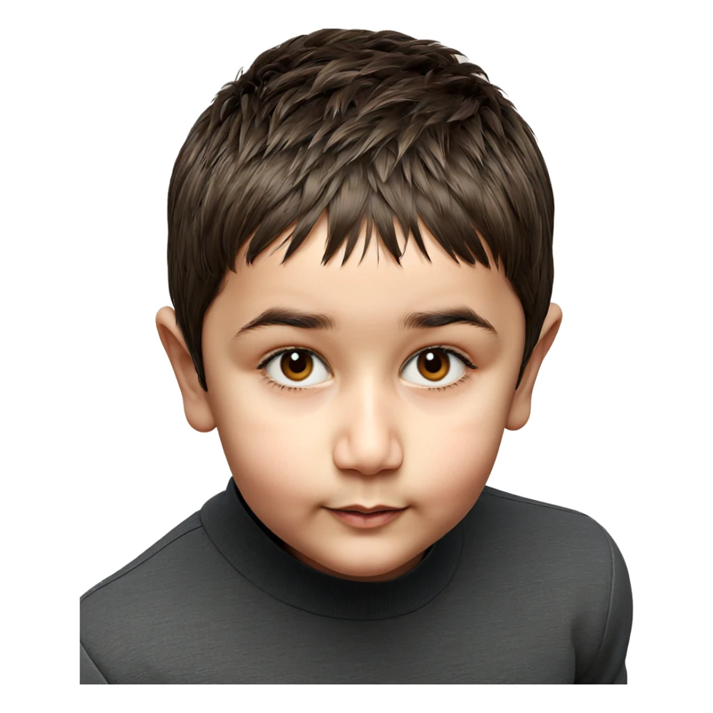 brown haired boy portrait sticker