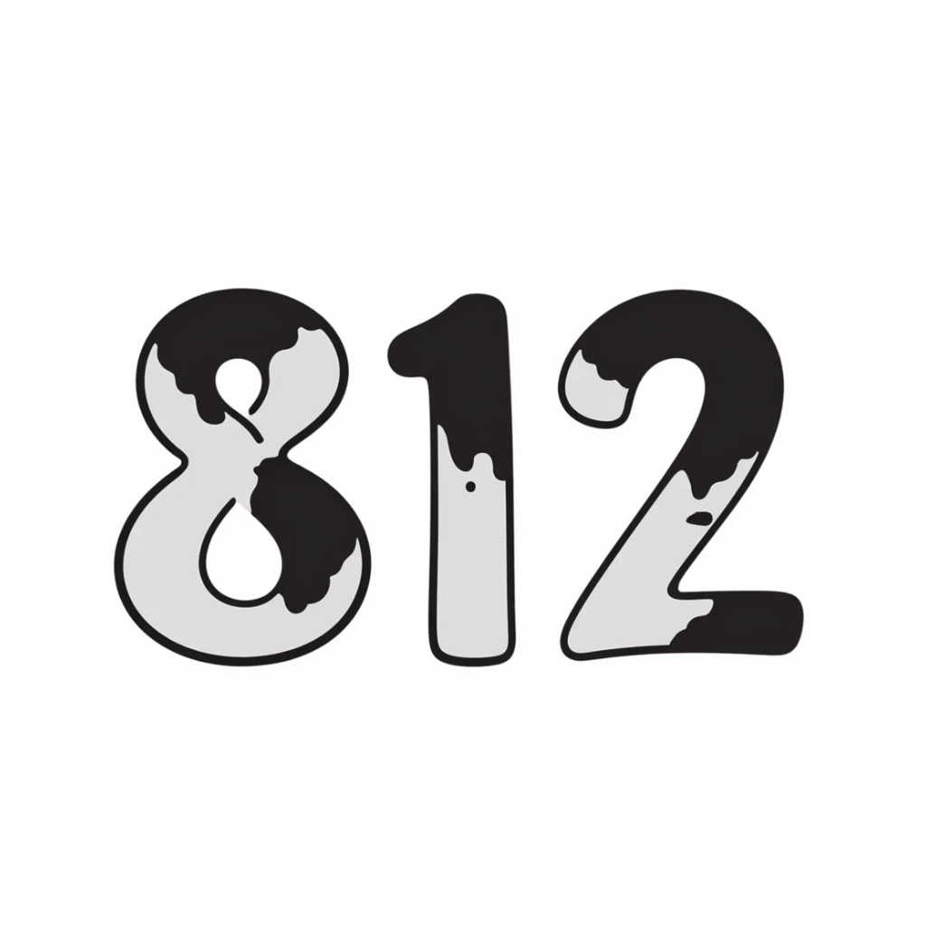 Earth globe with continents arranged to show the number 812 sticker