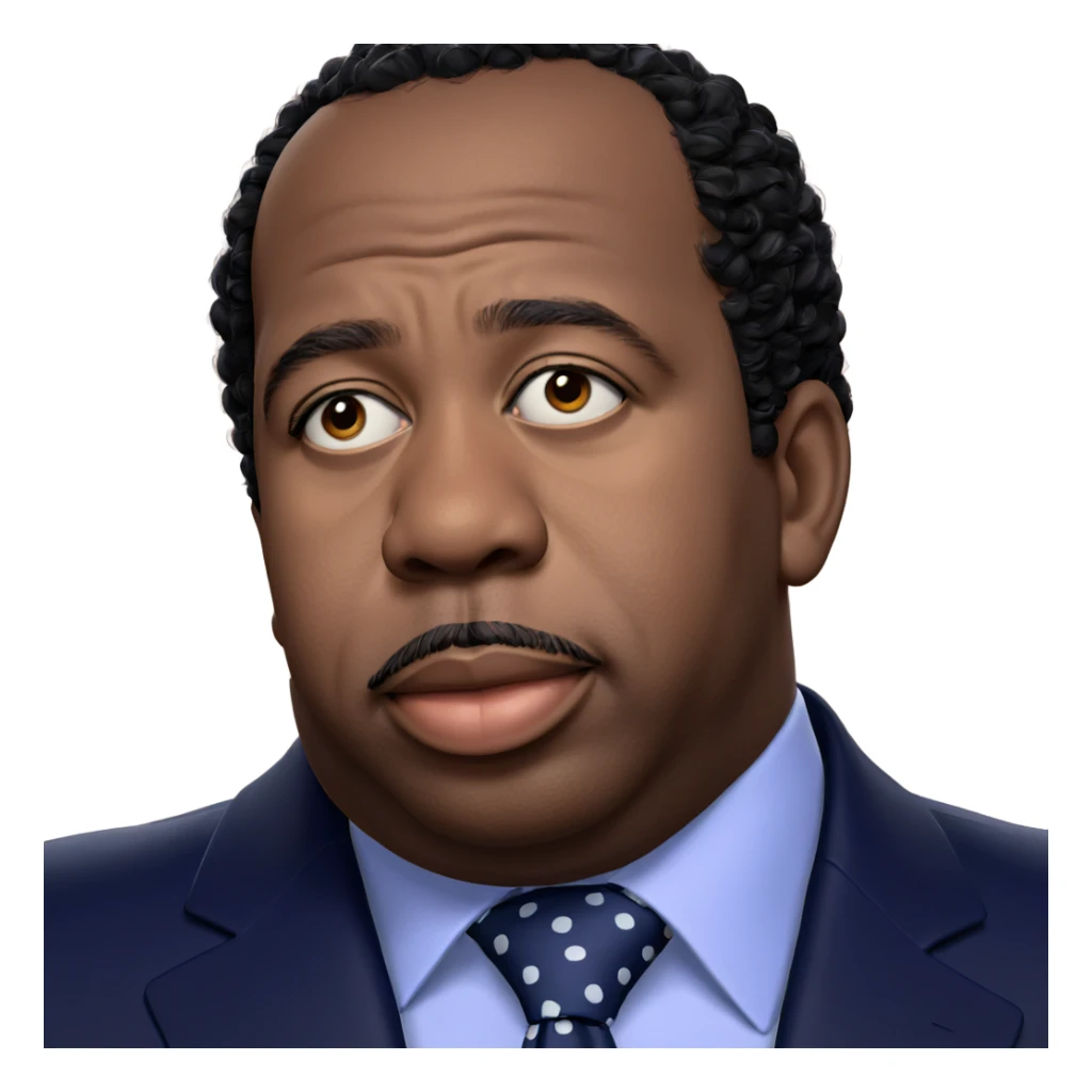 portrait of a dark-skinned male sticker