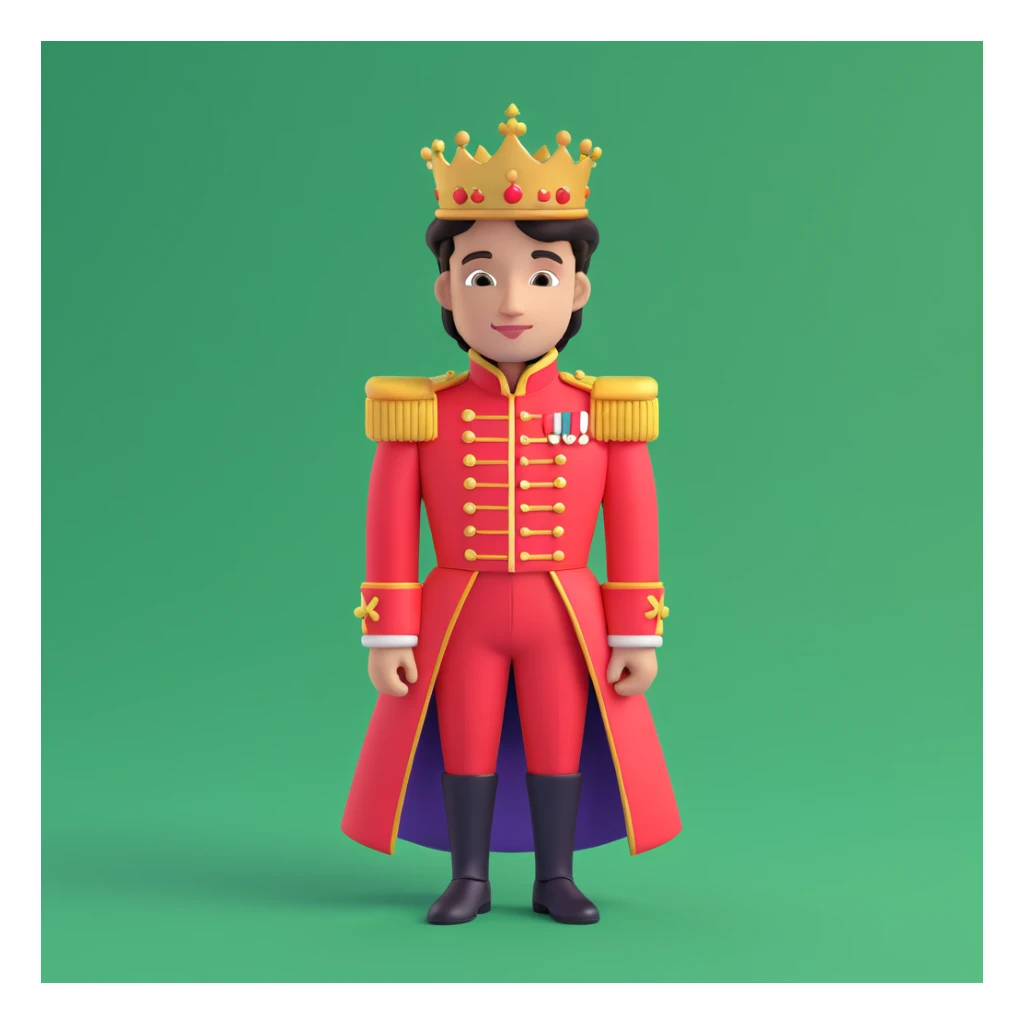 prince in red dress, royaqle background sticker