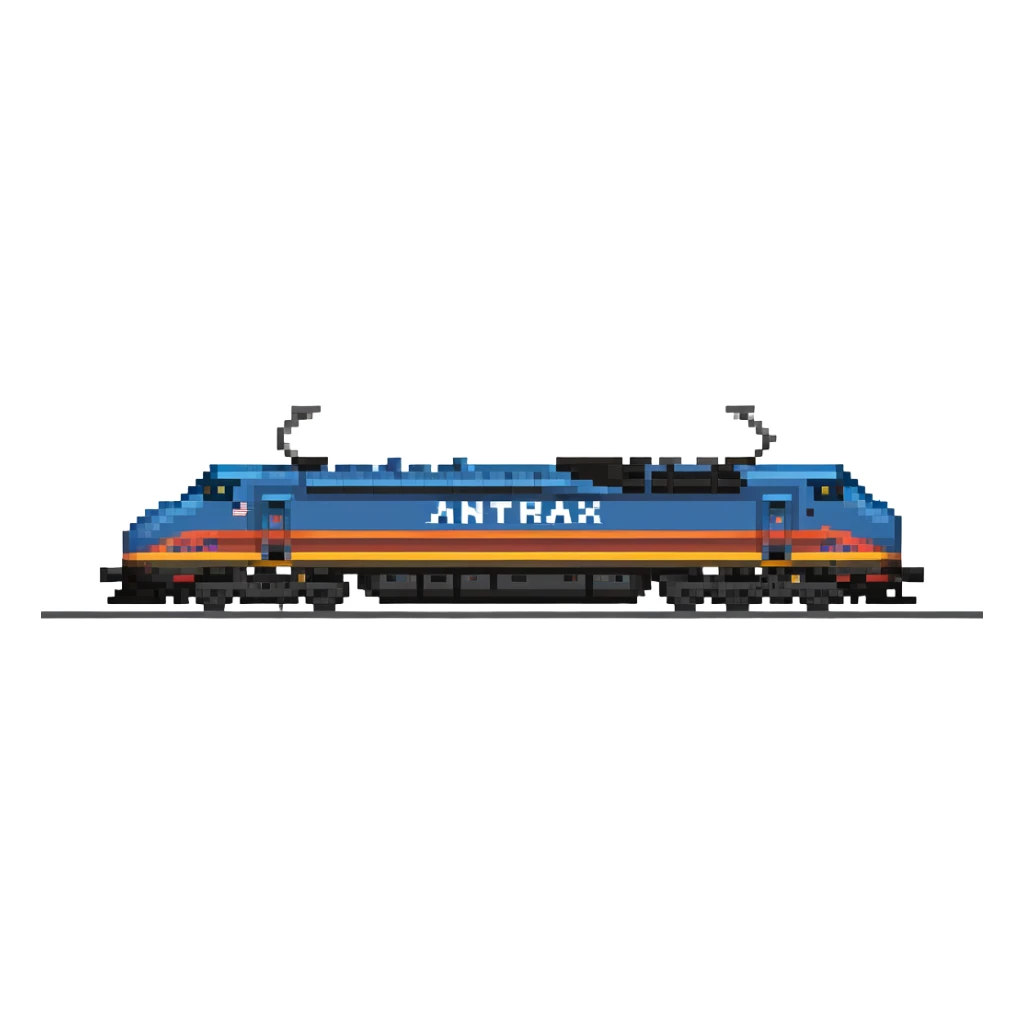 Amtrak ACS-64 electric locomotive, side view sticker