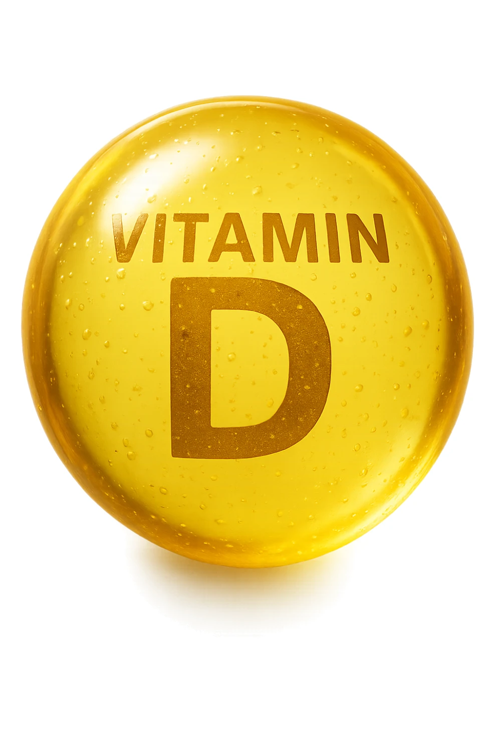 particella in 3d di Vitamina D gialla, iperrealistica in 3d sticker