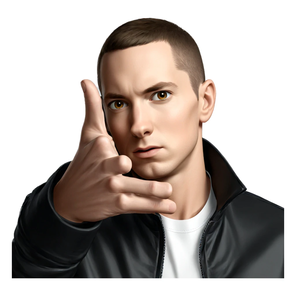 male portrait in jacket sticker