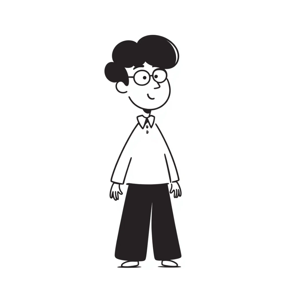 tall brunette hot nerdy boy sticker