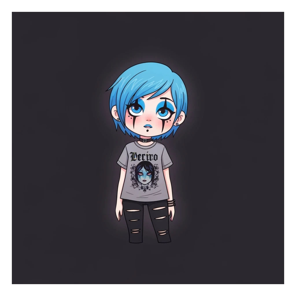 emo banner, cute, expressive, minimal, variation 3 sticker