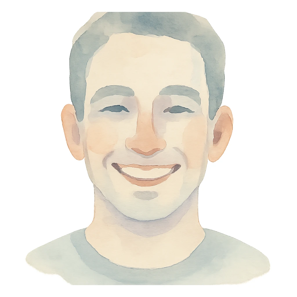 friendly male face smiling sticker