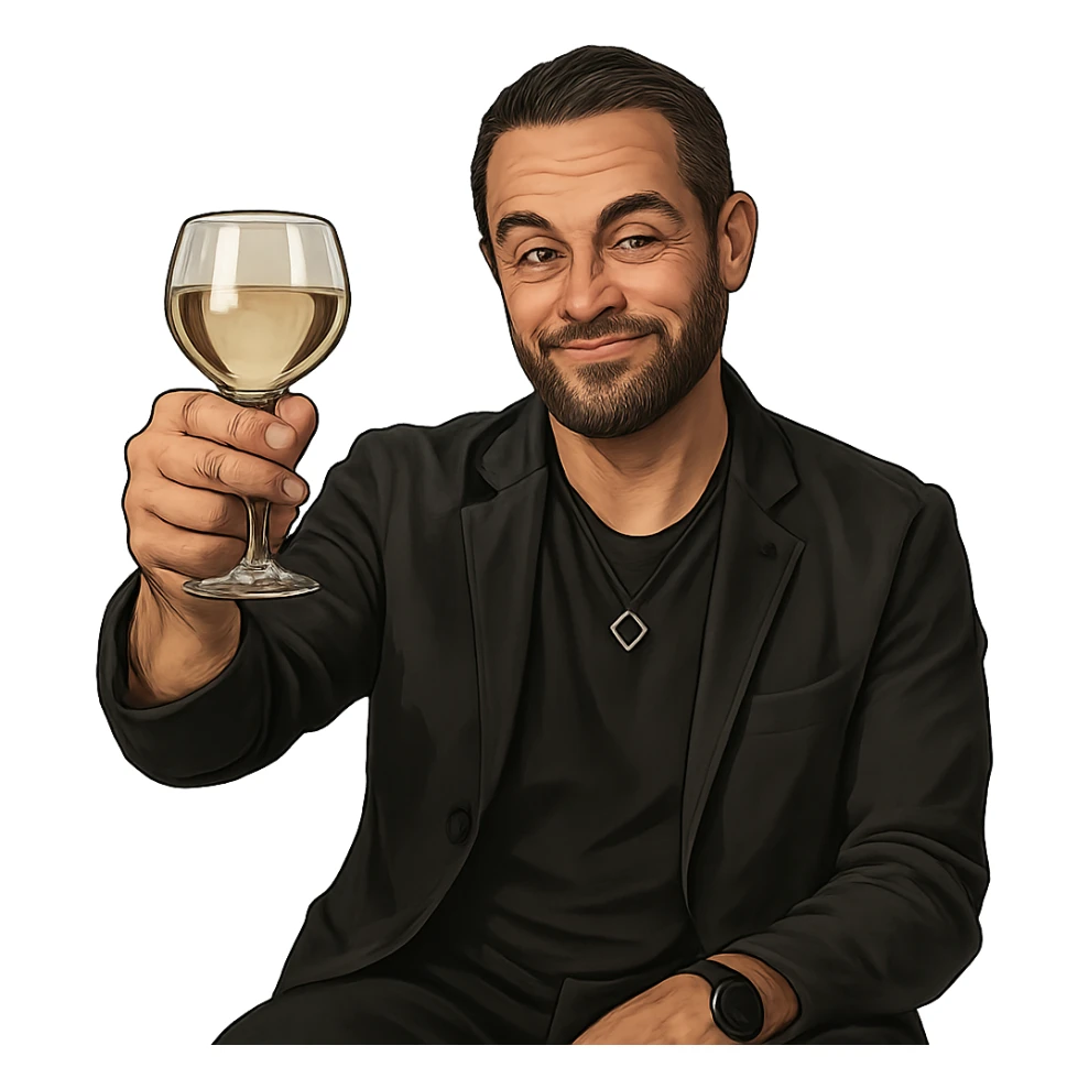 Герой на фотографии в позе и выражением лица из знаменитого мема с Ди Каприо из Великого Гэтсби, слегка рисованный, но при этом реалистичный объемный стиль, прозрачный фон sticker