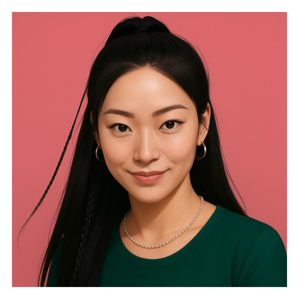 Create an illustrated portrait of the person in the reference image, keeping the pose and background, in a clean, semi-realistic digital art style. Preserve the original composition and details while enhancing with digital art techniques for a polished look. sticker