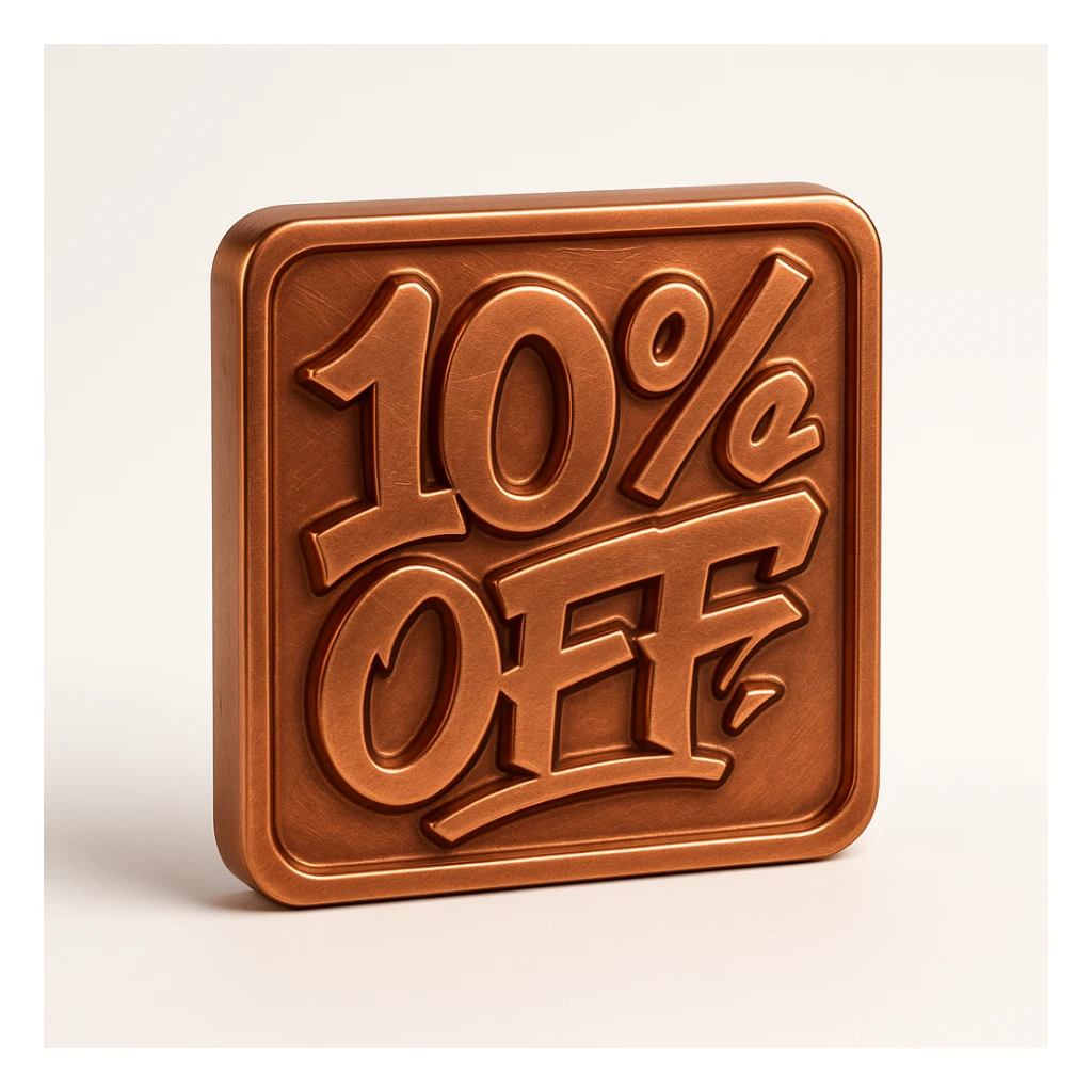 Square label with lettering 10% off with graffiti style  sticker