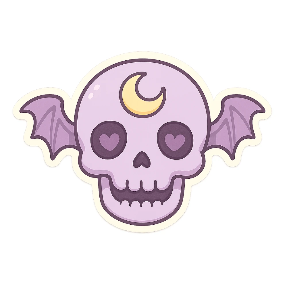 pastel goth objects, show one  sticker