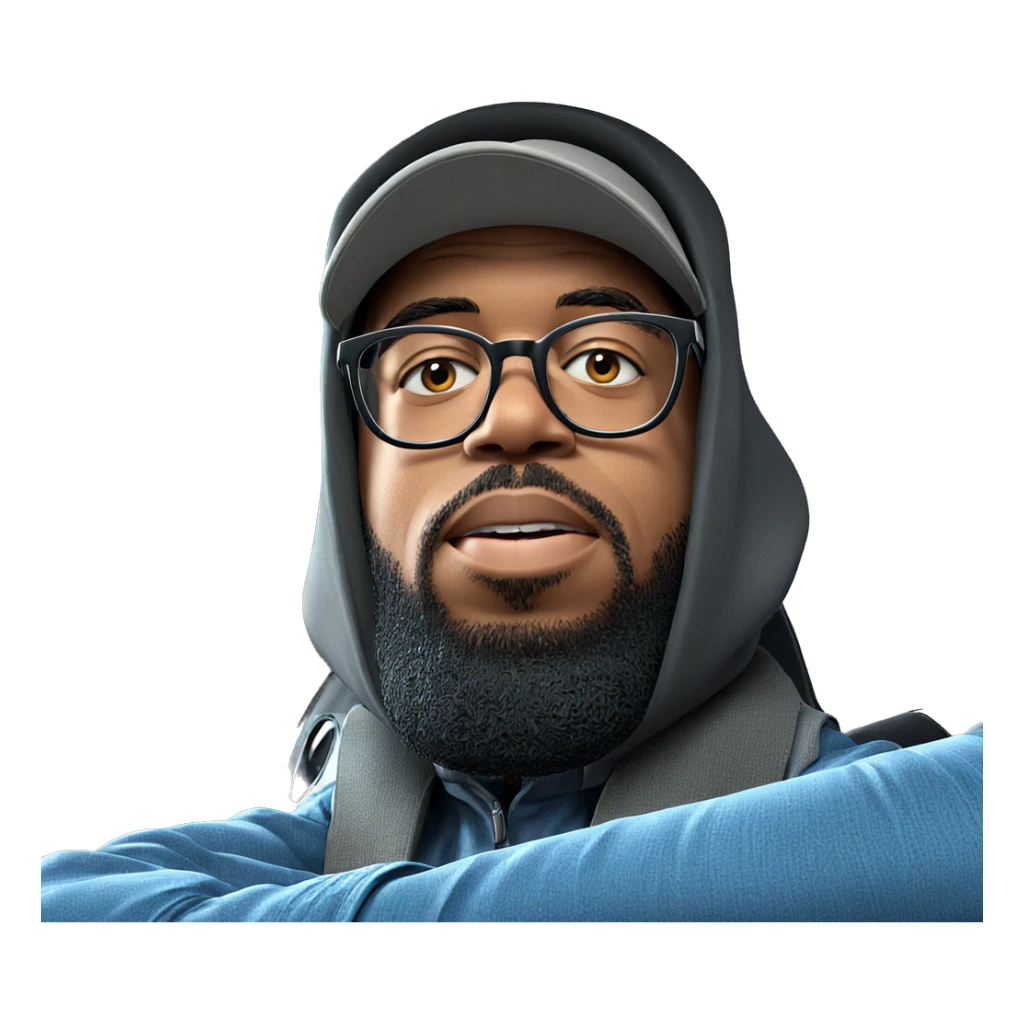 male driver in car interior sticker