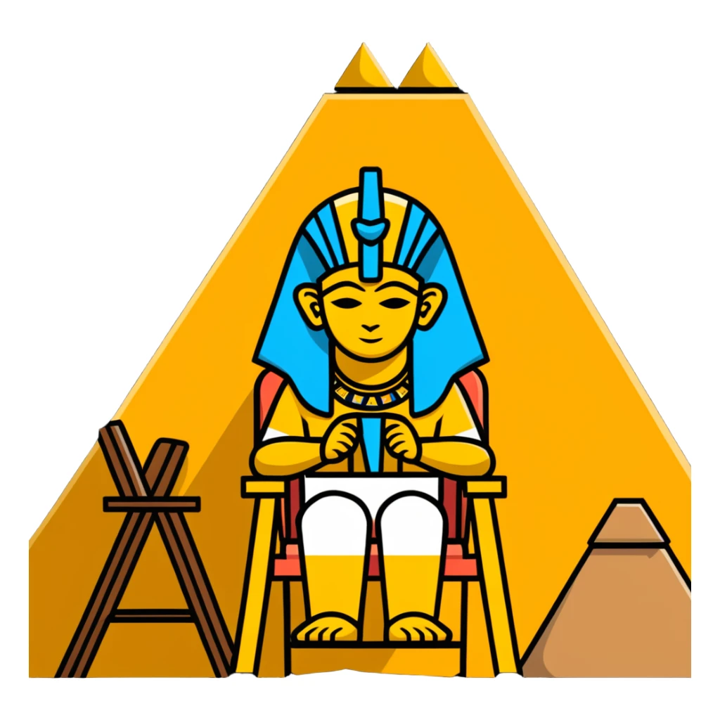 Egyptian living in a trailer park pyramids sticker