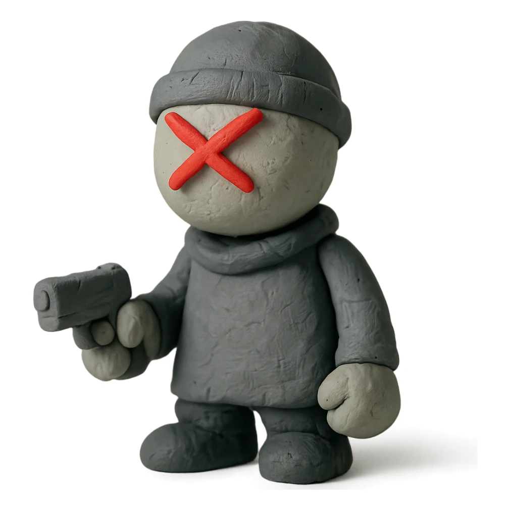 Hank J. Wimbleton, claymation style sticker