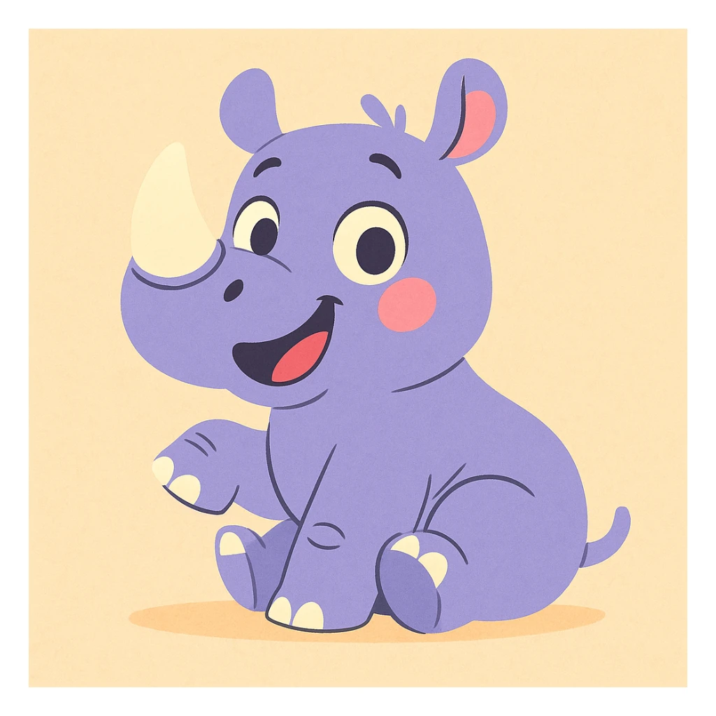 baby rhino sticker