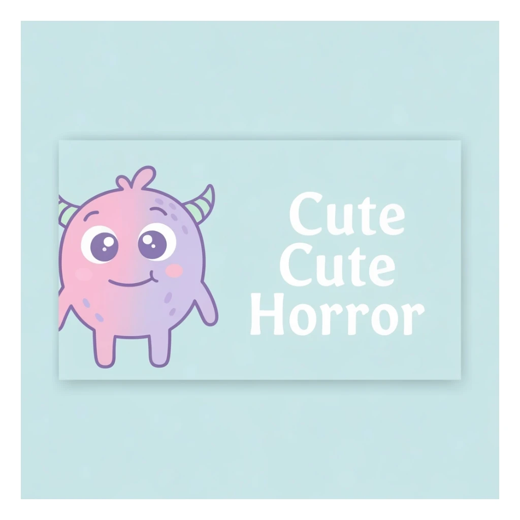 pastel horror banner, cute, expressive, minimal, variation 2 sticker