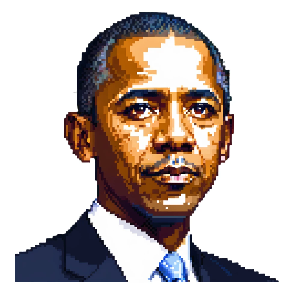 portrait of Barack Obama sticker