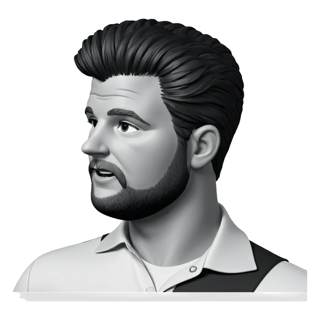 monochrome portrait of a man sticker