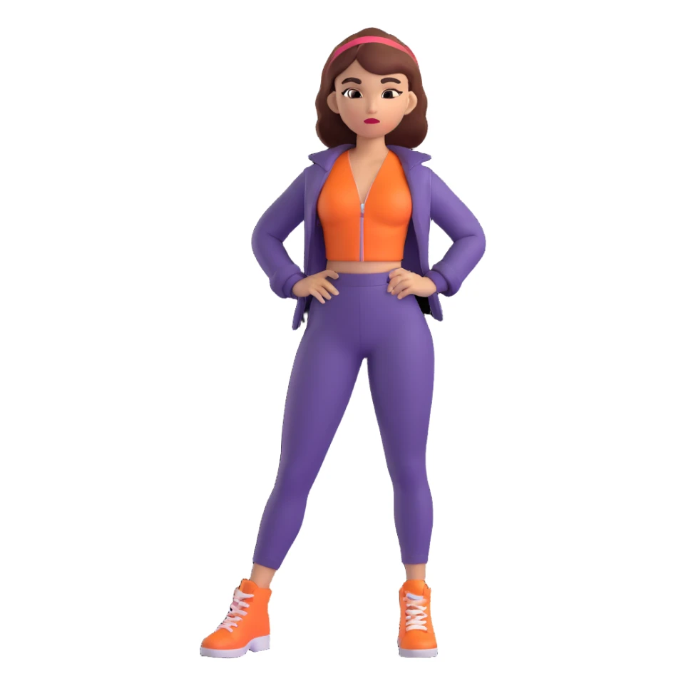 sassy girl in a baddie pose, confident expression, stylish outfit, bold attitude sticker