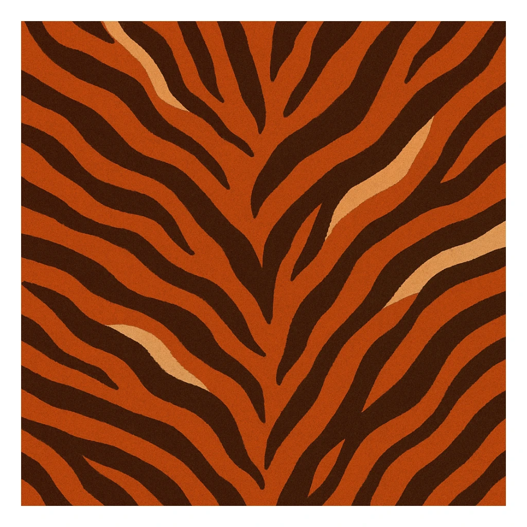 tiger print pattern in autumn colors, orange brown beige palette, abstract seamless texture, bold stylish background sticker