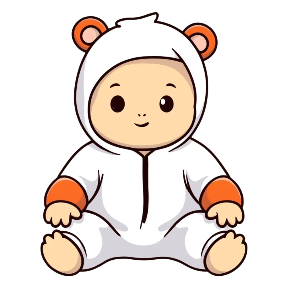 adorable baby in a onesie sticker