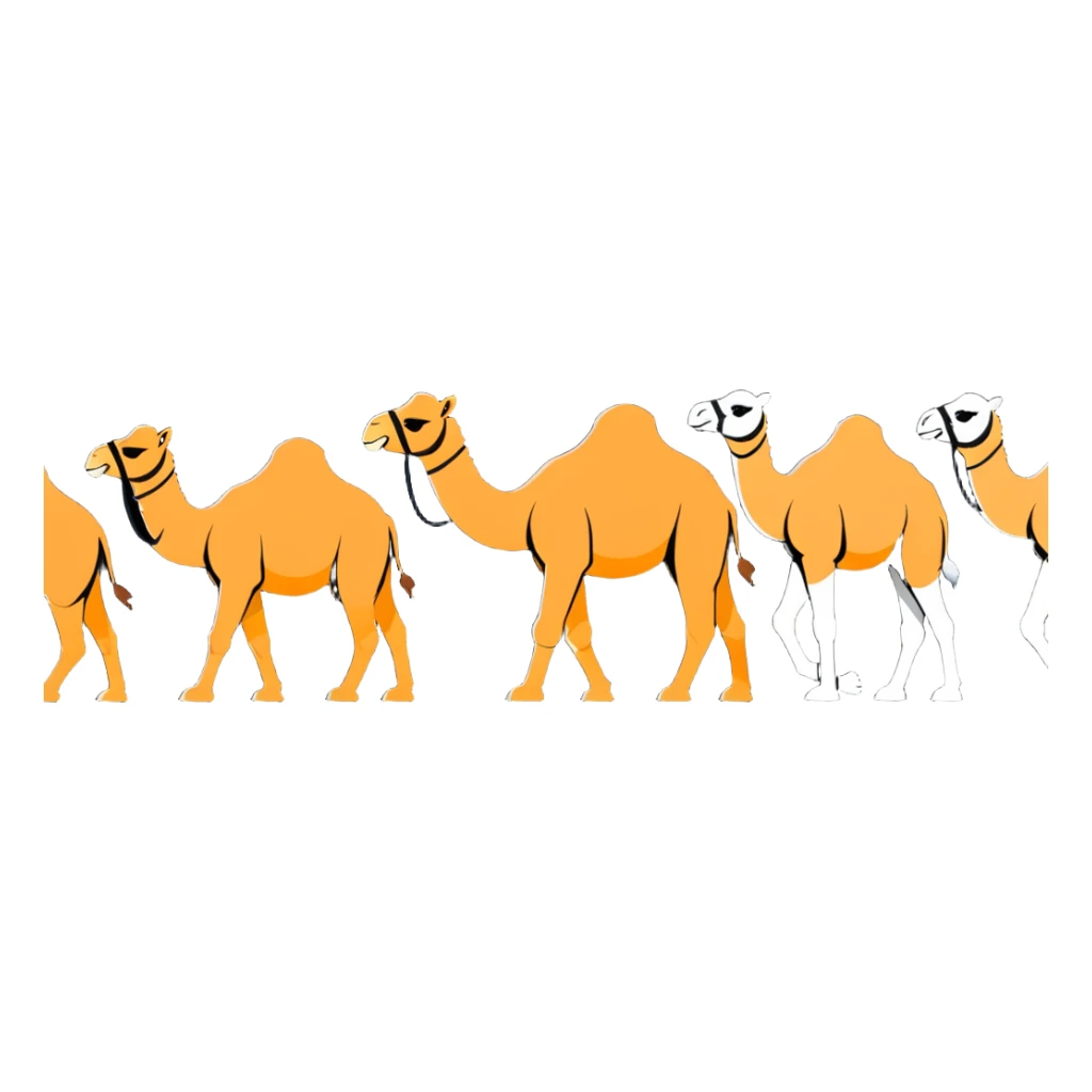 group of camels sticker