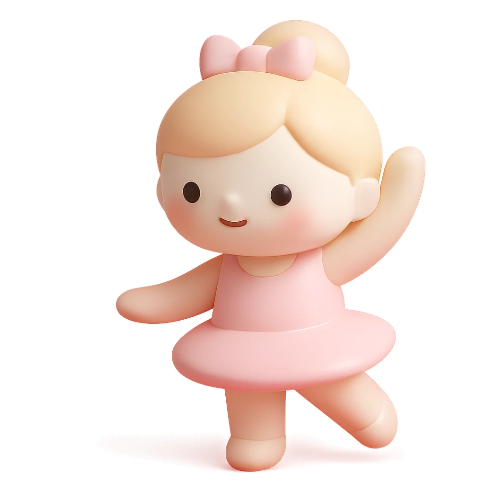 white baby girl dancer sticker