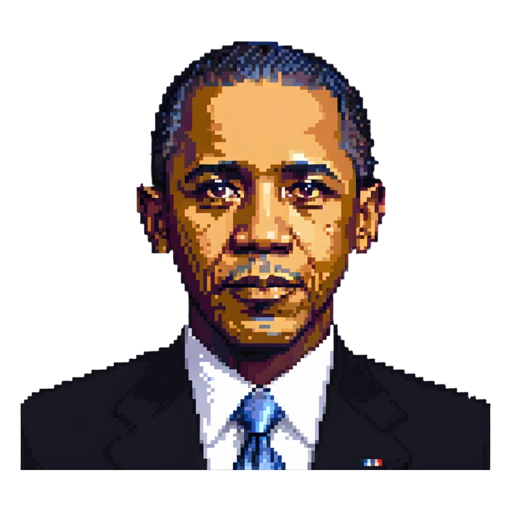 portrait of Barack Obama sticker
