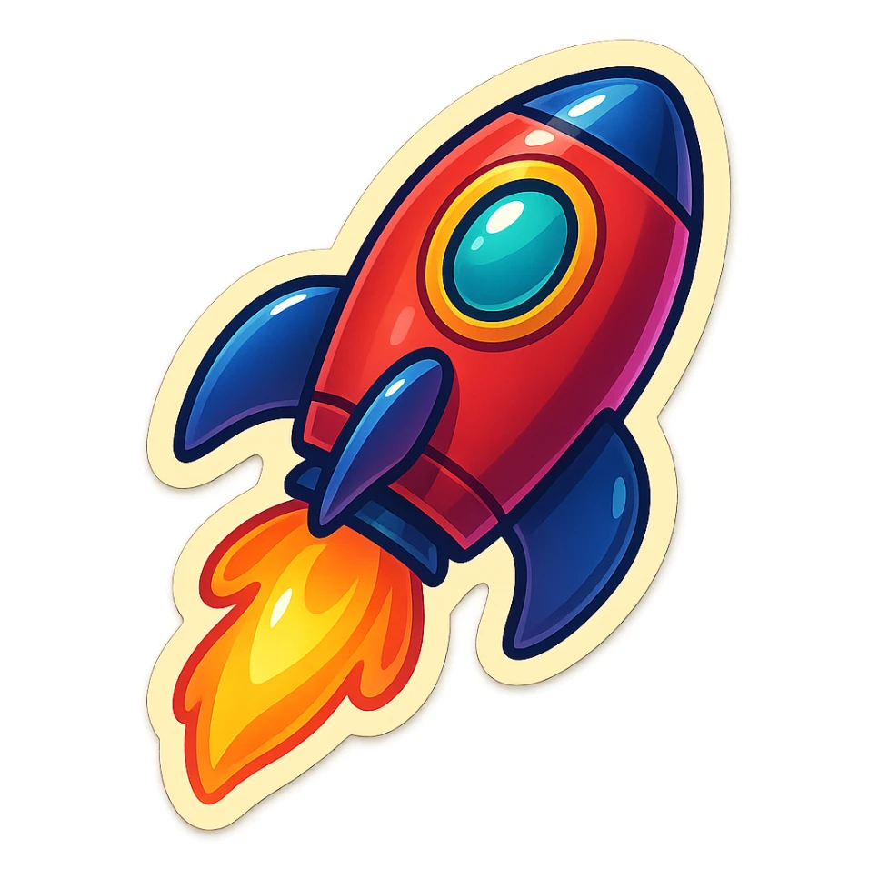 rocket sticker