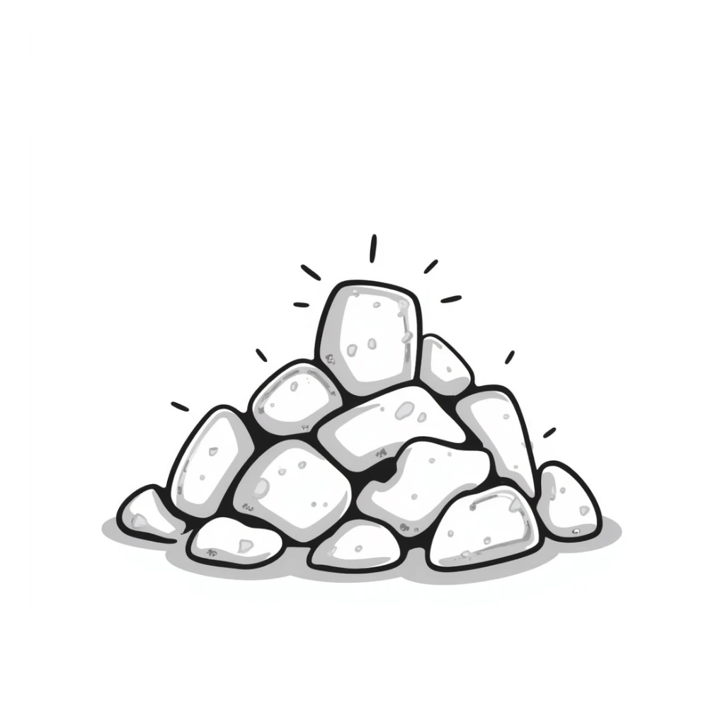 hand-drawn pile of sugar crystals sticker