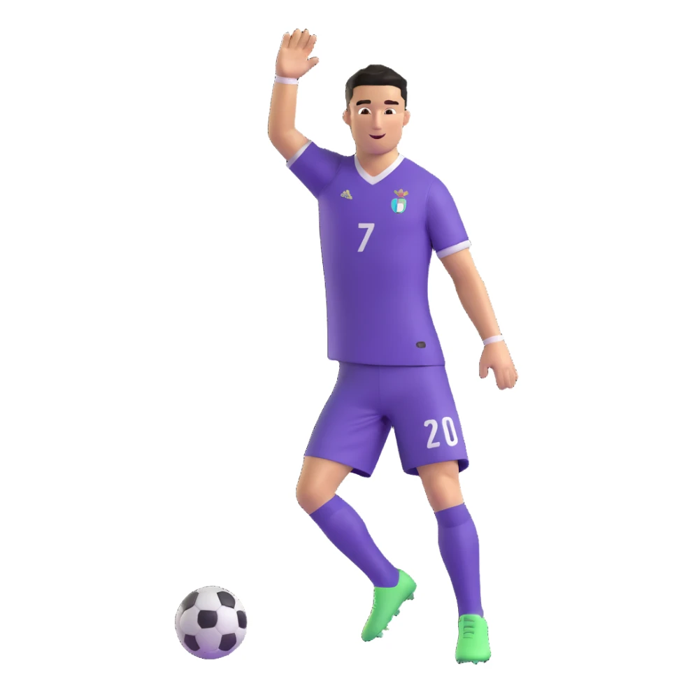 soccer player inspired by Cristiano Ronaldo doing his signature Siuu celebration sticker