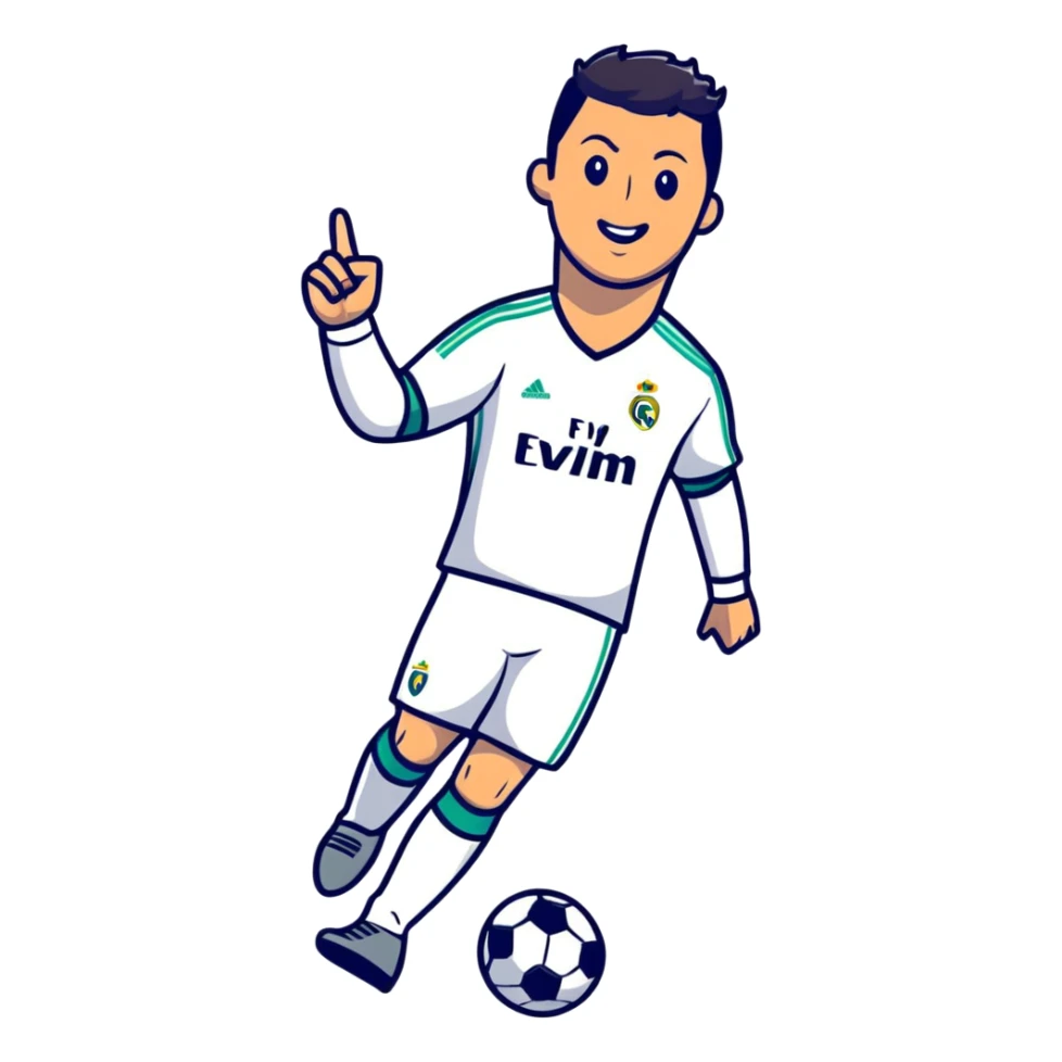 Cristiano Ronaldo celebrating a goal sticker