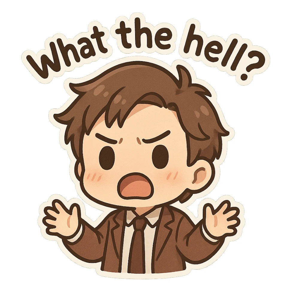 What the hell text remove background sticker