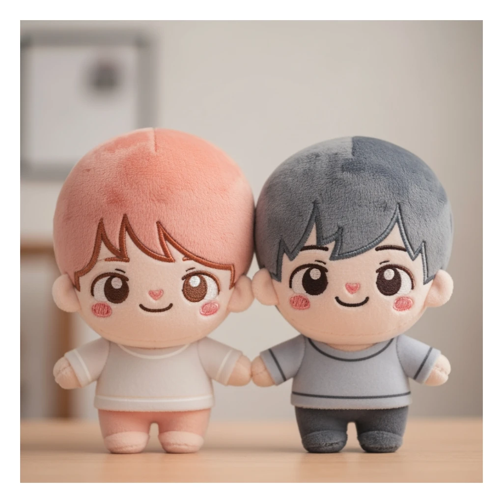 kpop friendship plushie, cute, expressive, minimal sticker