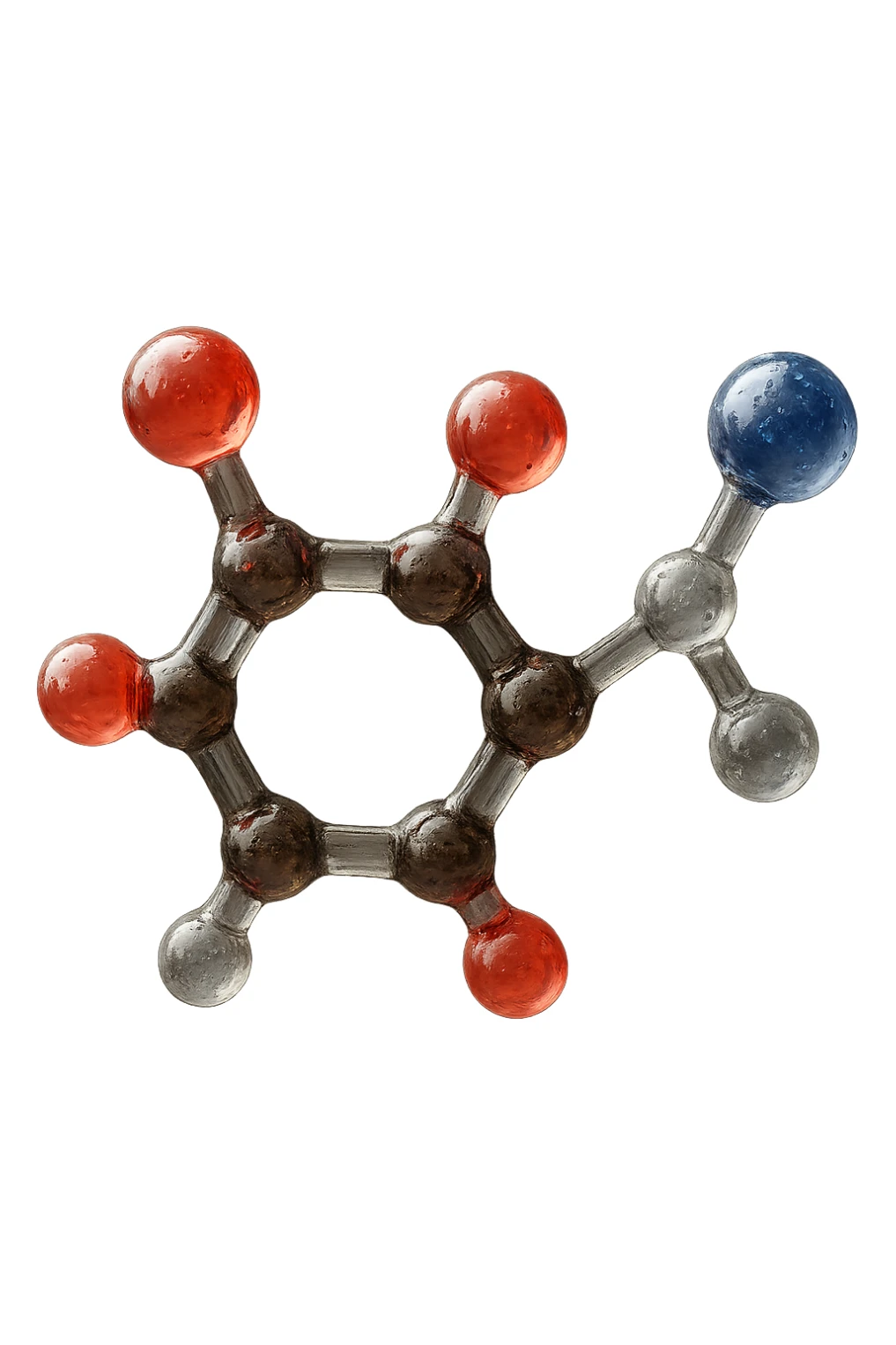 particella anatomica di catecolamina fluttua in aria iperrealistica sticker