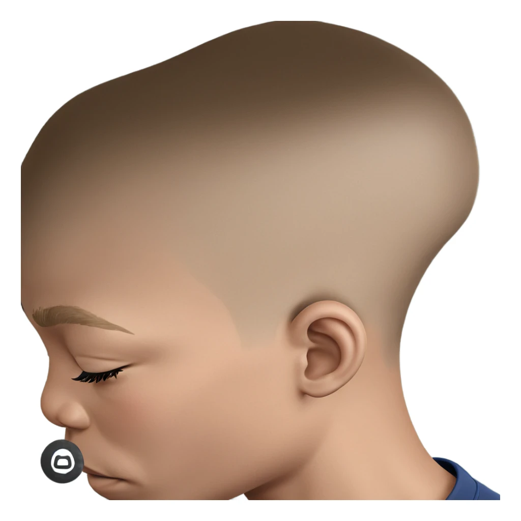 peaceful male portrait with closed eyes sticker