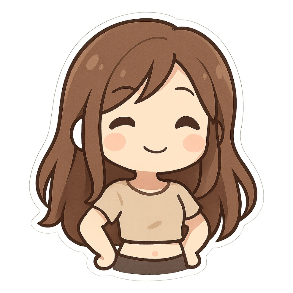 white-girl-with-long-brown-hair-wearing-crop-top sticker