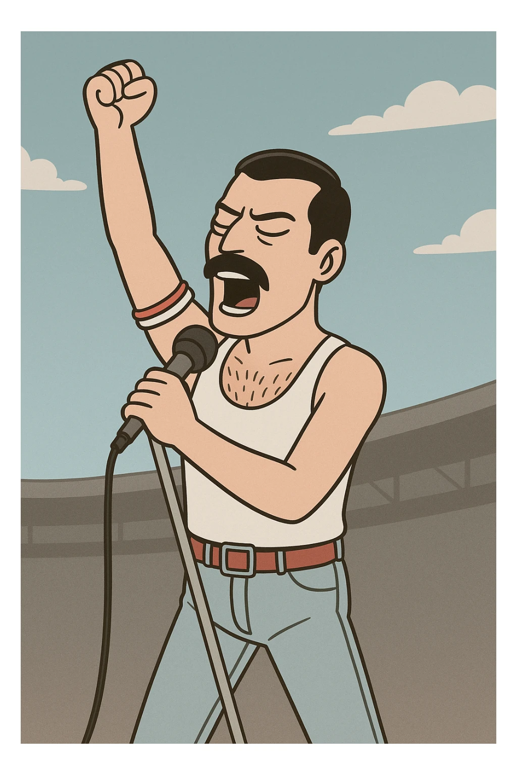 The people Queen at Wembley Freddie Mercury sticker