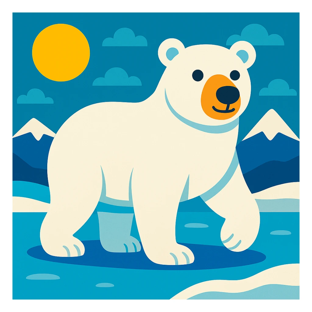 Polar bear sticker
