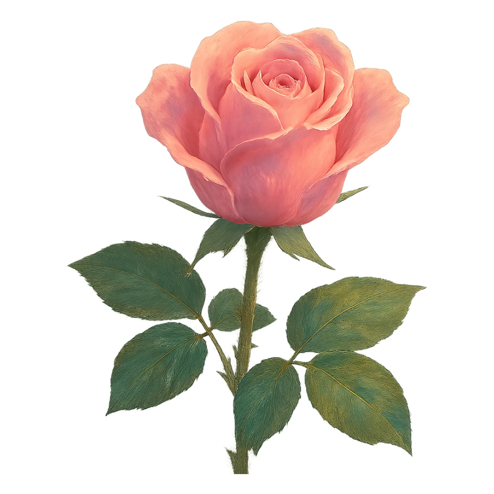 realistic pink rose, dreamy lighting, soft painterly textures sticker