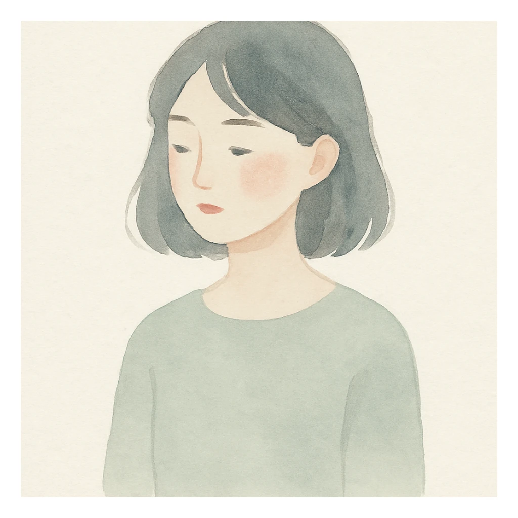 a girl in watercolor art style sticker