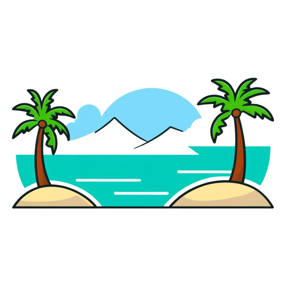 ball with Sochi palm trees and Black Sea sticker